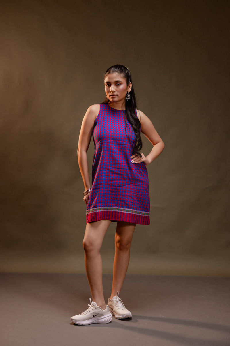 Willow Dress gamcha dress by 145 East in red, purple for women Worldwide