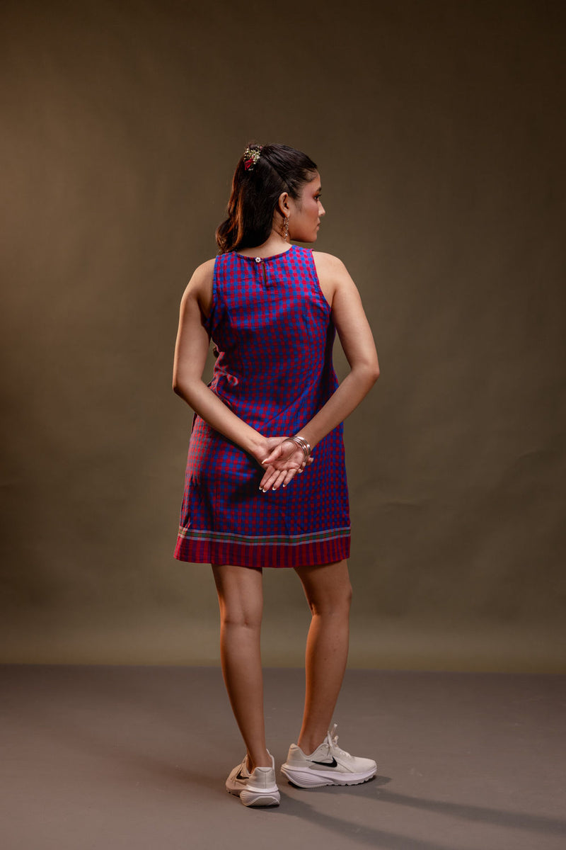 Willow Dress gamcha dress by 145 East in red, purple for women Worldwide