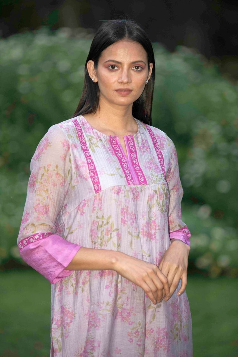 Lavender Lilac Kurta Set by Priti Prashant for women Worldwide