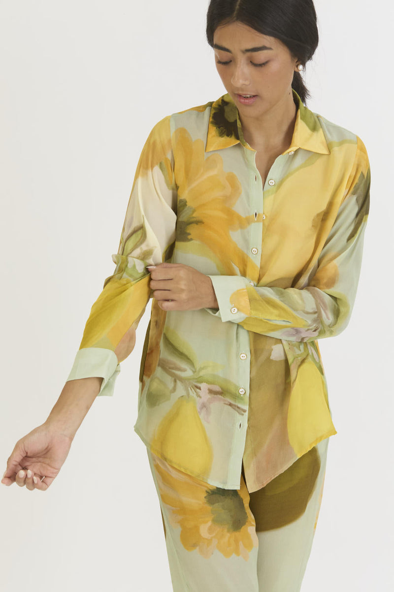 LEMONADE CO-ORD by Yam in yellow color for women Worldwide
