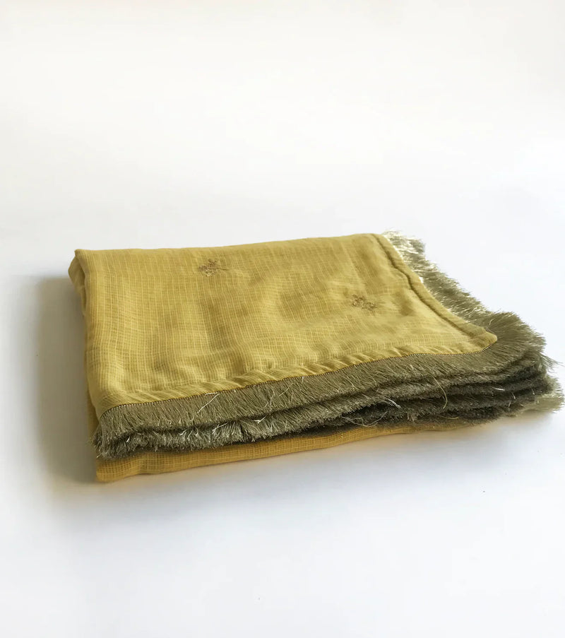 Sunehri Dupatta Dupattas by Khara Kapas in yellow for women Worldwide