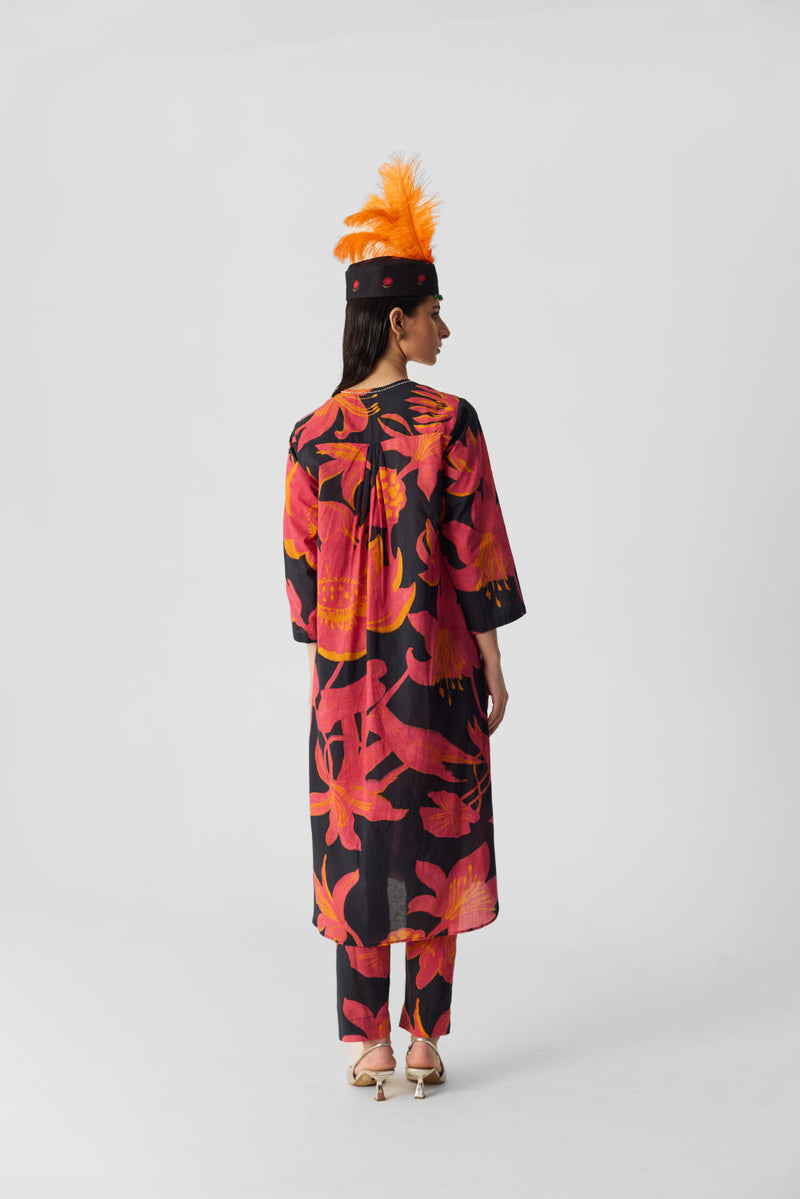 LIAN COTTON KURTA SET cotton by Yam in multi color for women Worldwide