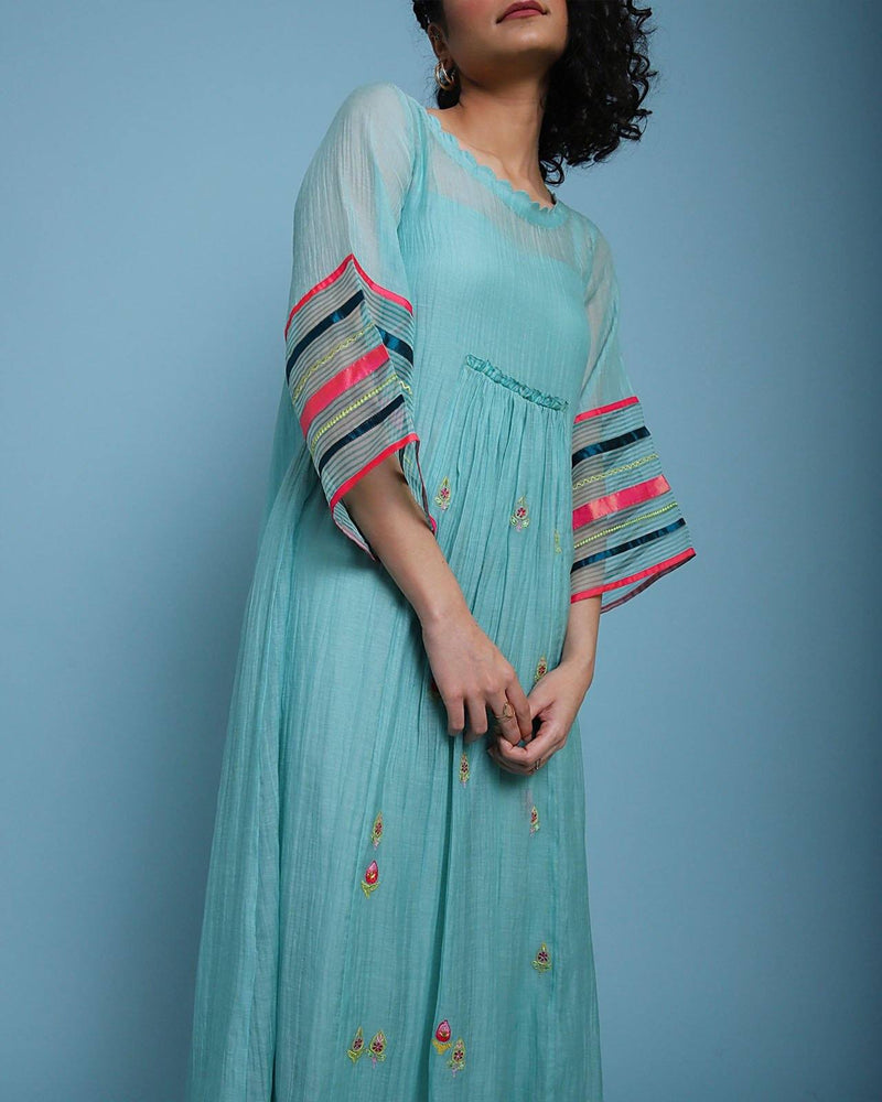 Life in Pink Center Puckering dress Dress by Rajiramniq for women Worldwide
