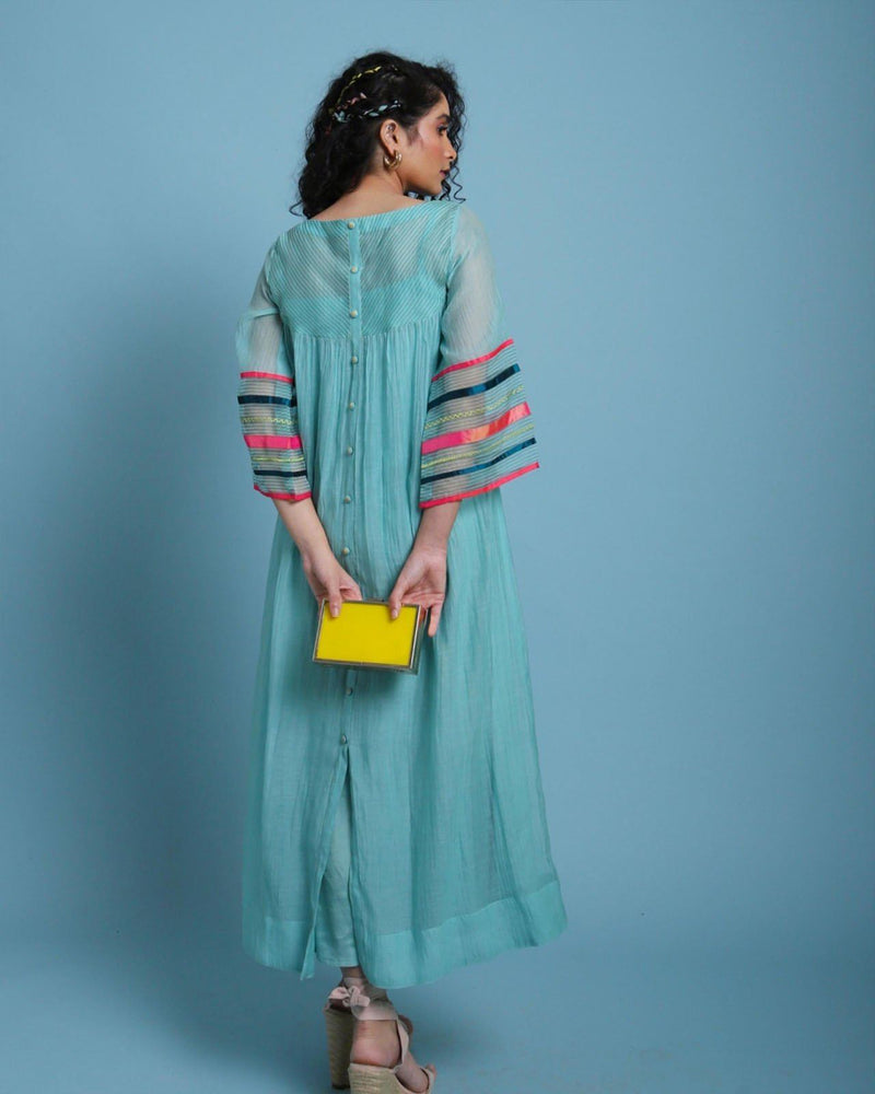Life in Pink Center Puckering dress Dress by Rajiramniq for women Worldwide