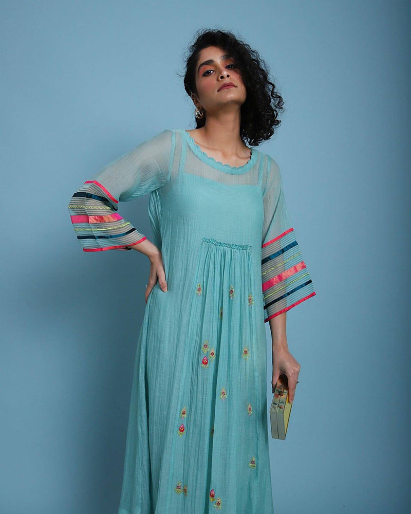 Life in Pink Center Puckering dress Dress by Rajiramniq for women Worldwide
