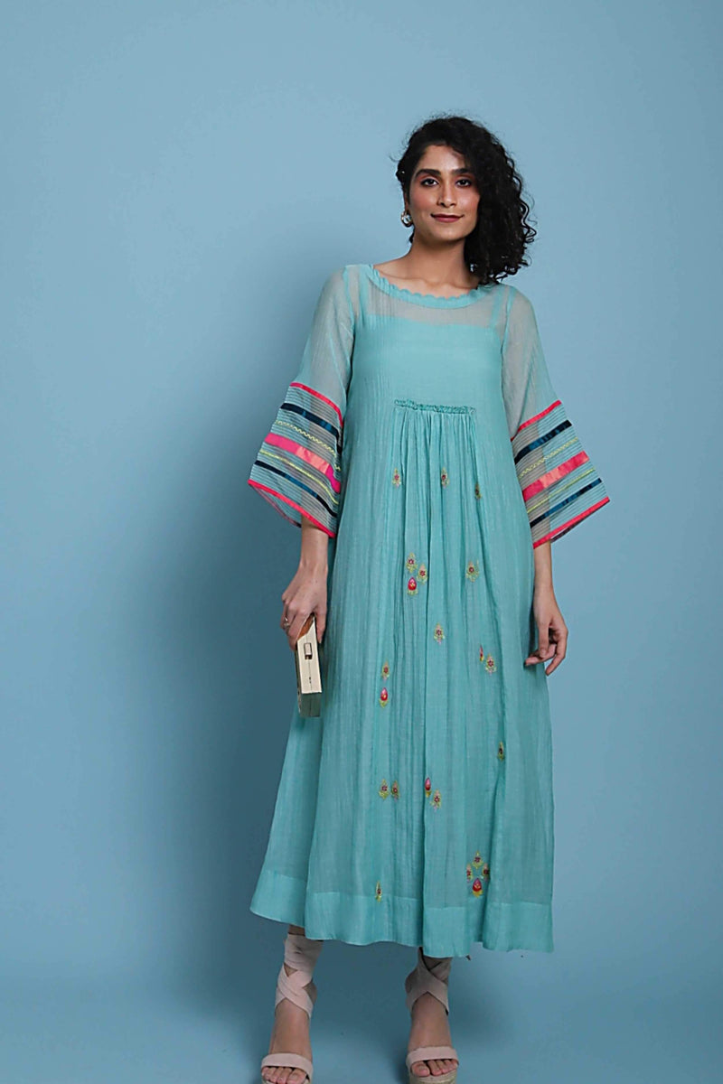 Life in Pink Center Puckering dress Dress by Rajiramniq for women Worldwide