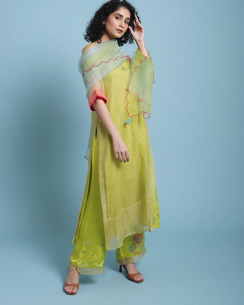 Life in Pink Organza Kurta set Co-ord Set,Kurta Sets by Rajiramniq for women Worldwide