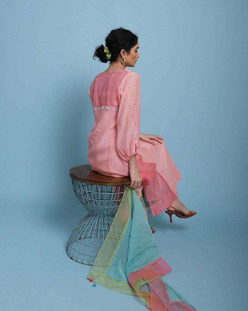 Life In pink Side panel kurta set Co-ord Set,Kurta Sets by Rajiramniq for women Worldwide