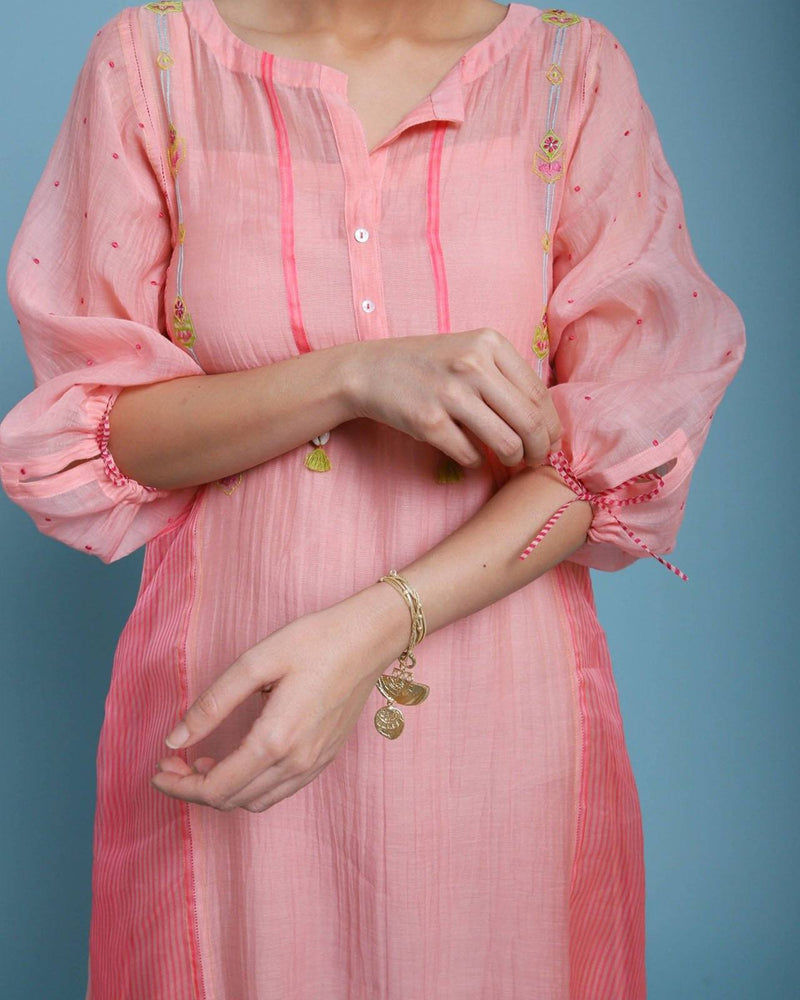 Life In pink Side panel kurta set Co-ord Set,Kurta Sets by Rajiramniq for women Worldwide