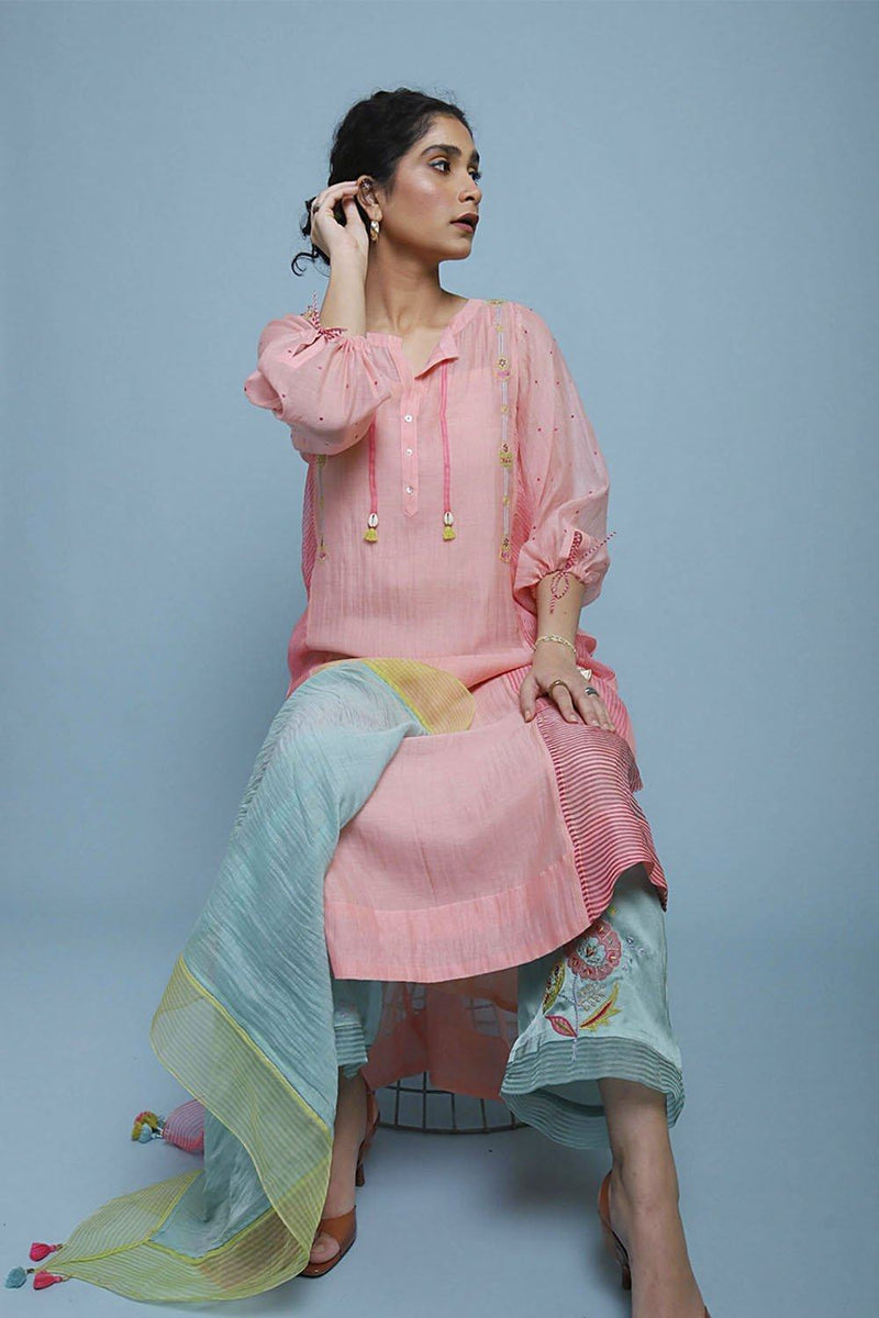 Life In pink Side panel kurta set Co-ord Set,Kurta Sets by Rajiramniq for women Worldwide