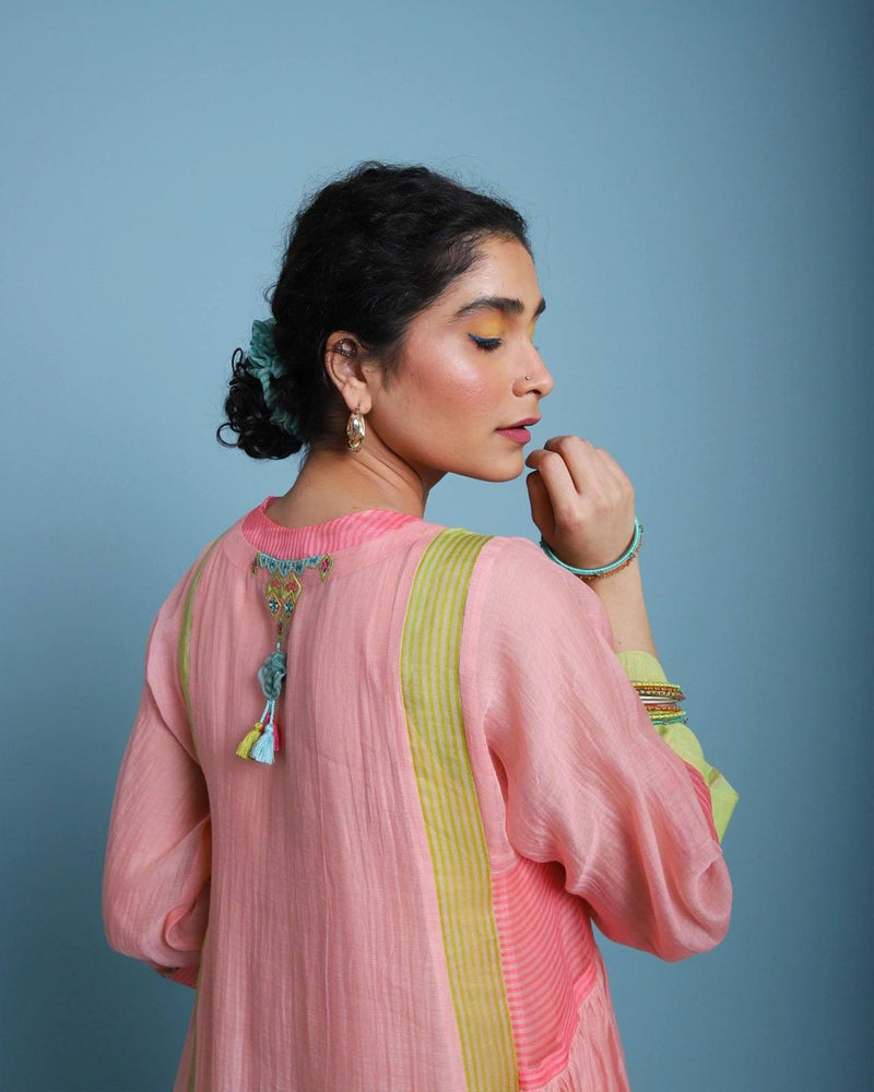 Life in Pink side puckering Kurta Set Co-ord Set,Kurta Sets by Rajiramniq for women Worldwide
