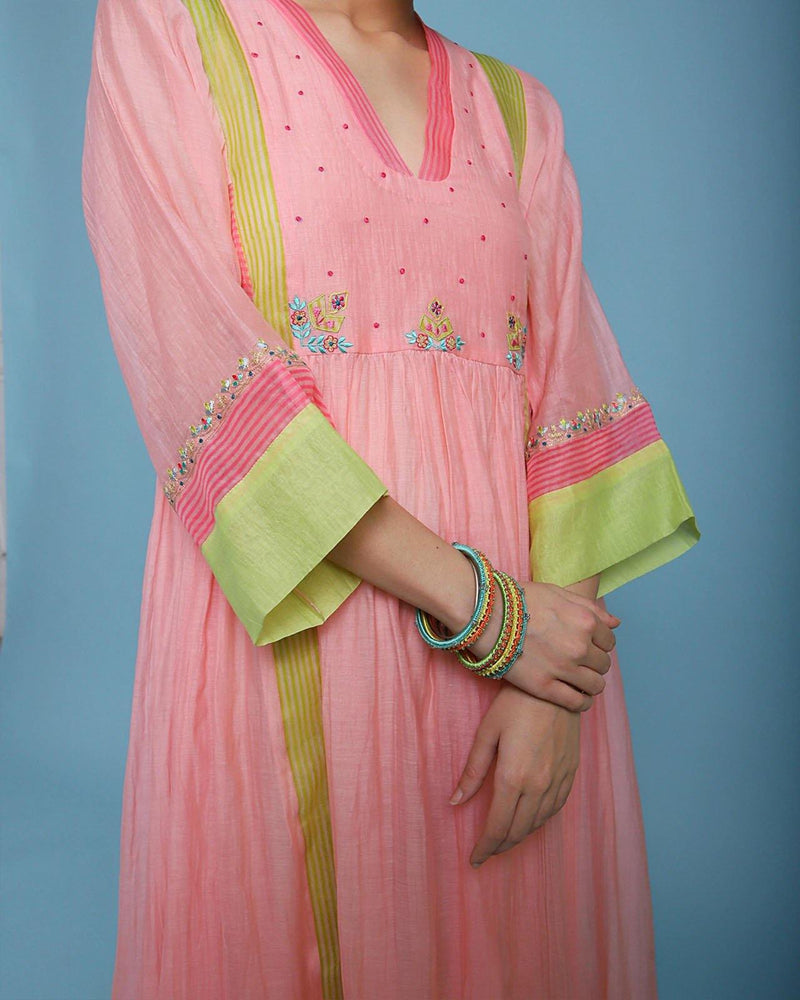 Life in Pink side puckering Kurta Set Co-ord Set,Kurta Sets by Rajiramniq for women Worldwide