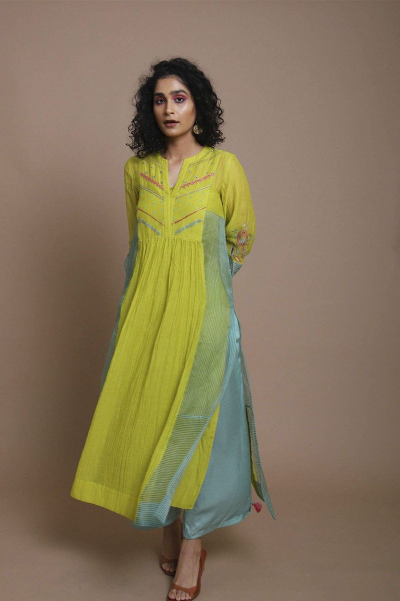 Life In Pink Yoke flower sleeves kurta set Co-ord Set,Kurta Sets by Rajiramniq for women Worldwide