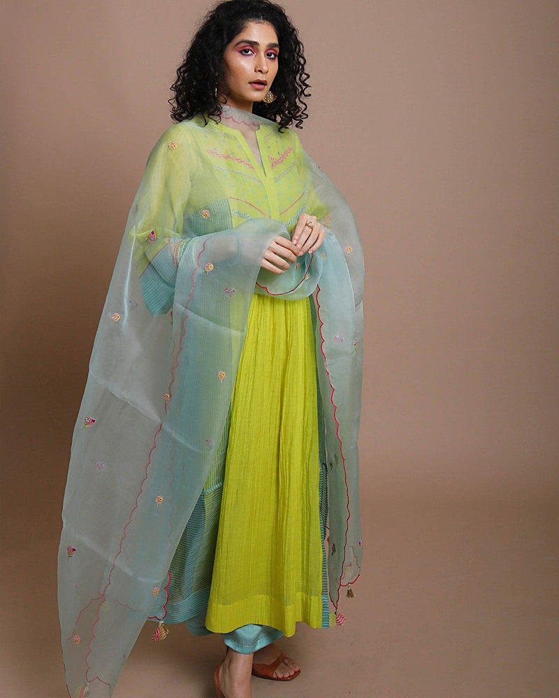 Life In Pink Yoke flower sleeves kurta set Co-ord Set,Kurta Sets by Rajiramniq for women Worldwide