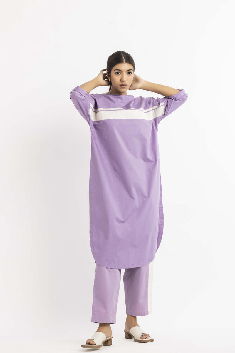 Long Jumper Co-ord Lavender Co-ord Set,Dress by THREE for women Worldwide