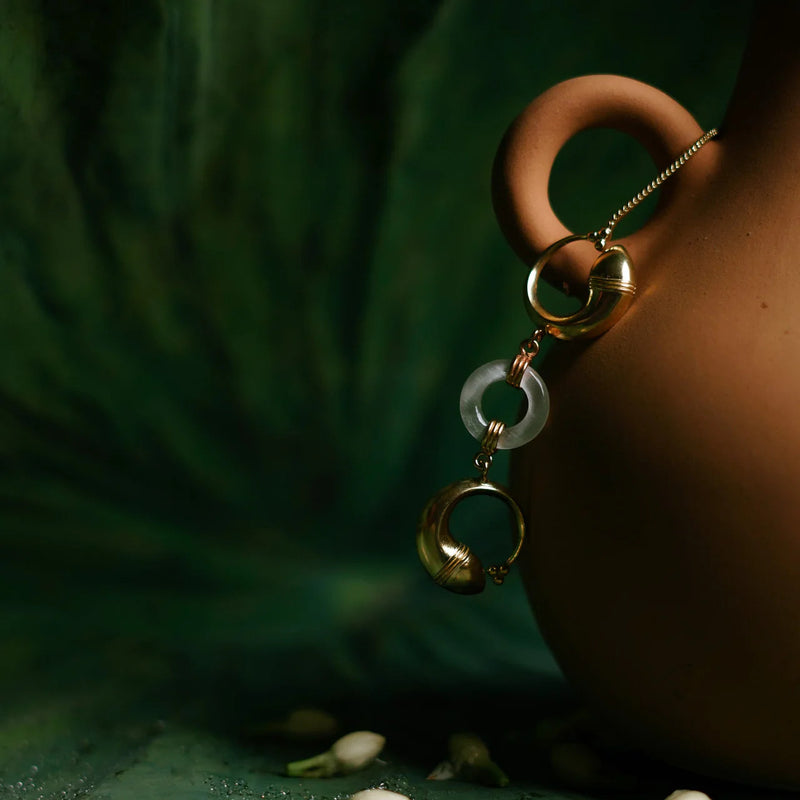 Rasä Fish Earrings brass earring by Surmeyi for women Worldwide