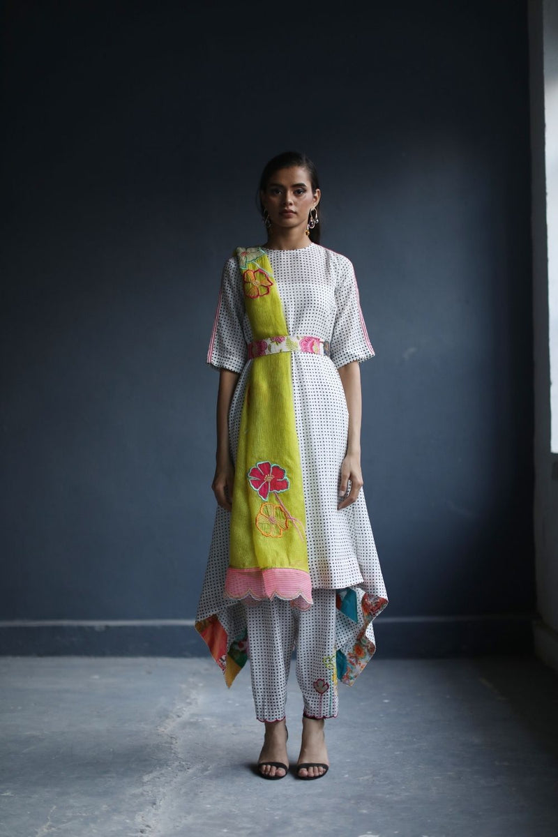 LOVE TO DOT ASSYM KURTA SET Kurta Sets by Rajiramniq for women Worldwide