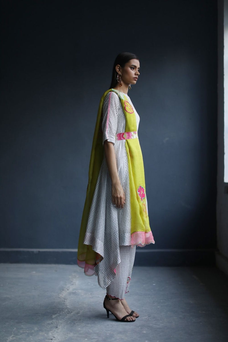 LOVE TO DOT ASSYM KURTA SET Kurta Sets by Rajiramniq for women Worldwide