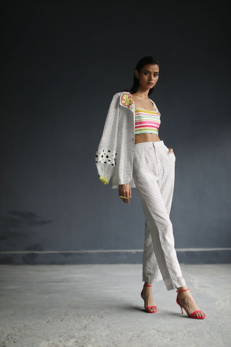 LOVE TO DOT BLAZER SET Co-ord Set by Rajiramniq for women Worldwide