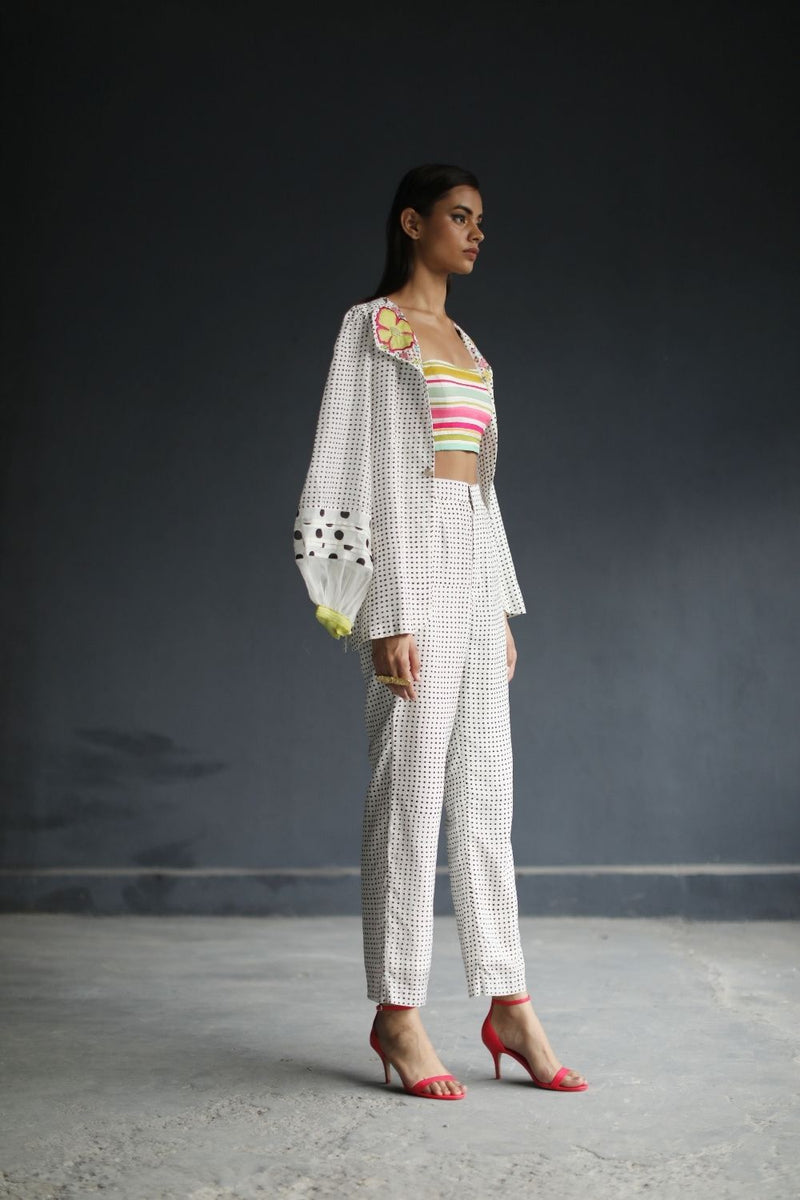 LOVE TO DOT BLAZER SET Co-ord Set by Rajiramniq for women Worldwide