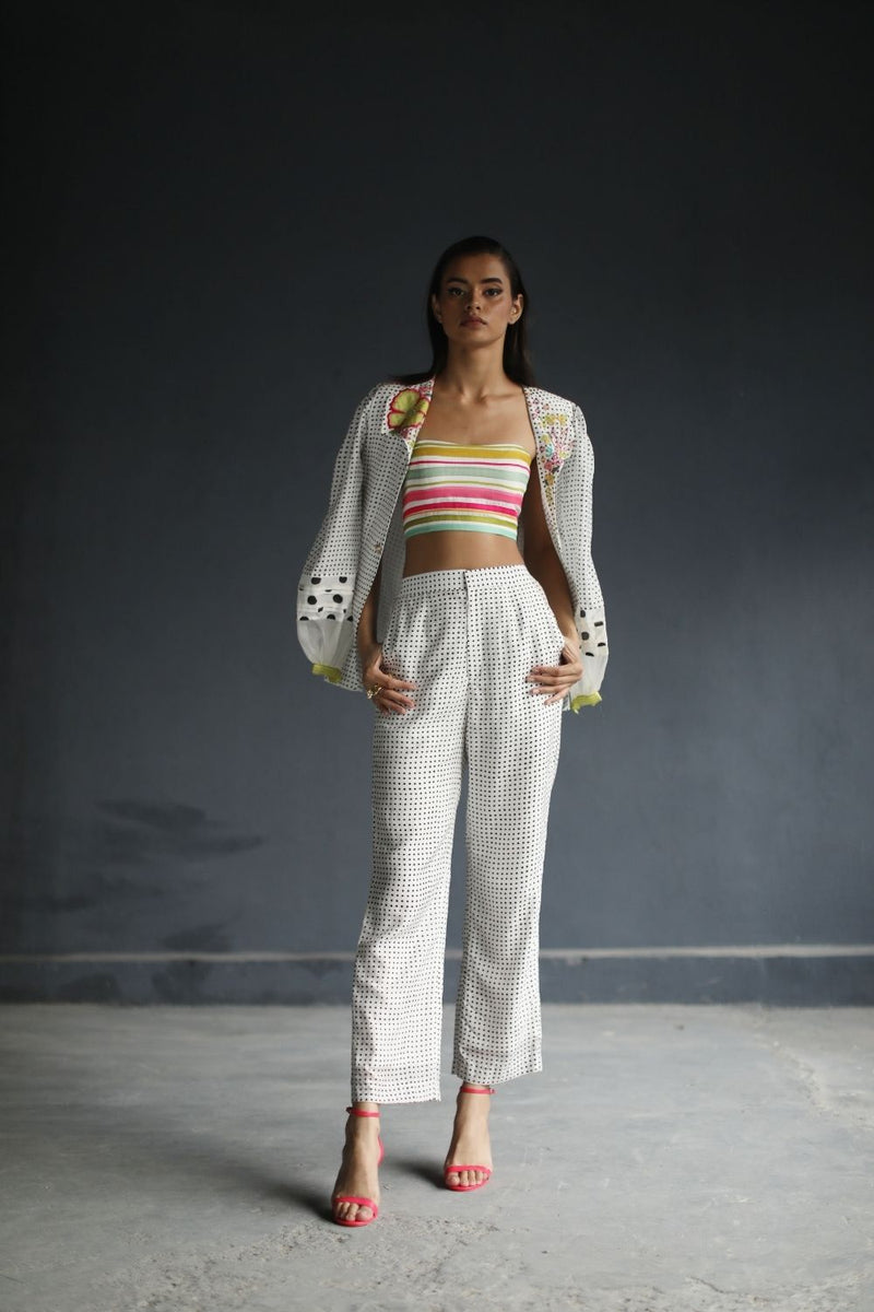 LOVE TO DOT BLAZER SET Co-ord Set by Rajiramniq for women Worldwide