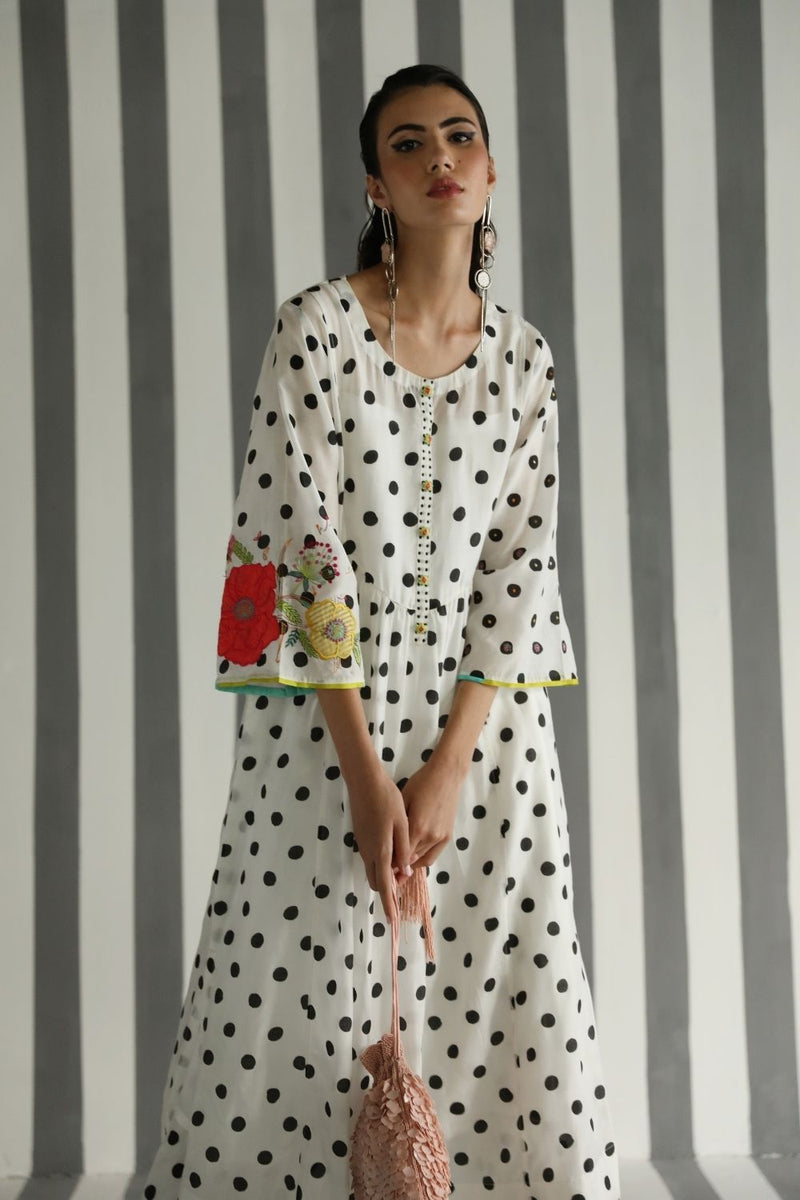 LOVE TO DOT FRONT PUCKERING KURTA SET Kurta Sets by Rajiramniq for women Worldwide