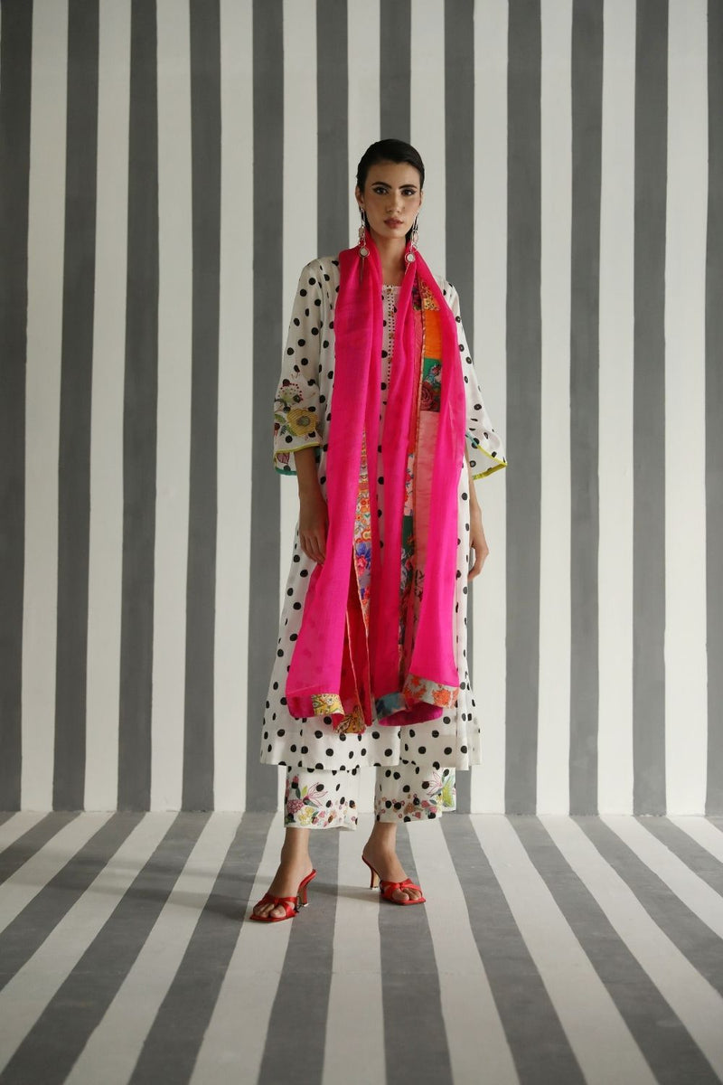 LOVE TO DOT FRONT PUCKERING KURTA SET Kurta Sets by Rajiramniq for women Worldwide