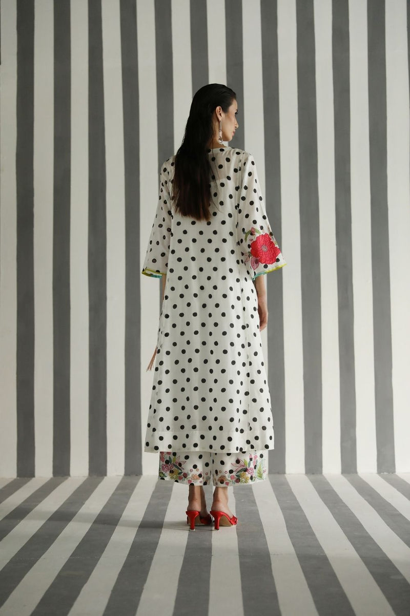 LOVE TO DOT FRONT PUCKERING KURTA SET Kurta Sets by Rajiramniq for women Worldwide