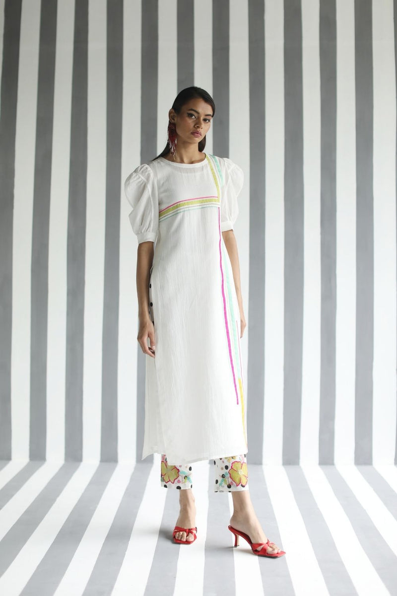LOVE TO DOT LINE KURTA SET Kurta Sets by Rajiramniq for women Worldwide