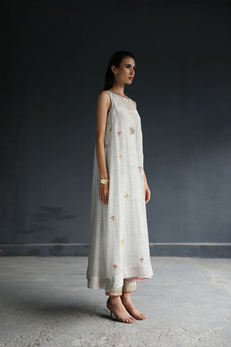 LOVE TO DOT SIDE PINTUCKS KURTA SET Kurta Sets by Rajiramniq for women Worldwide
