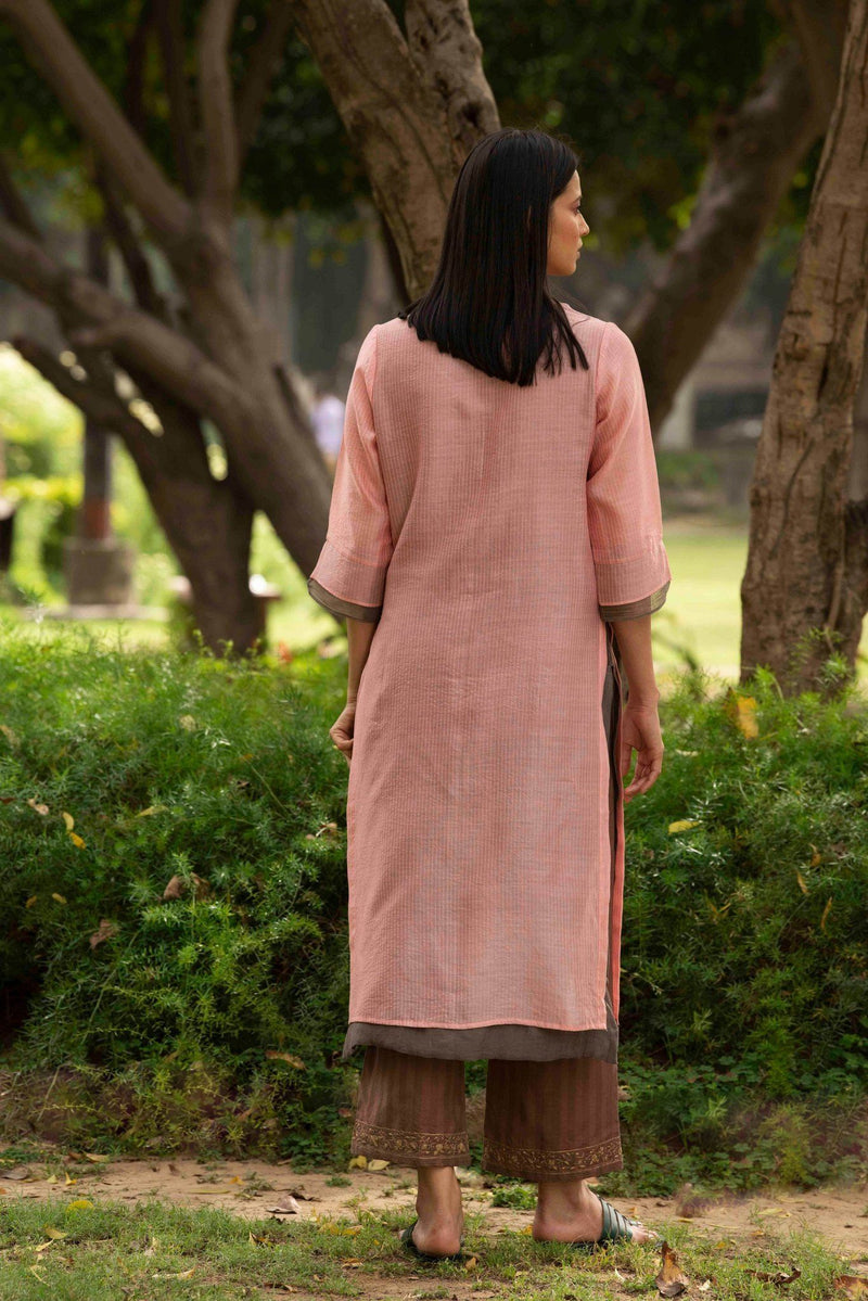Madhvi Pink Kurta Set by Priti Prashant for women Worldwide
