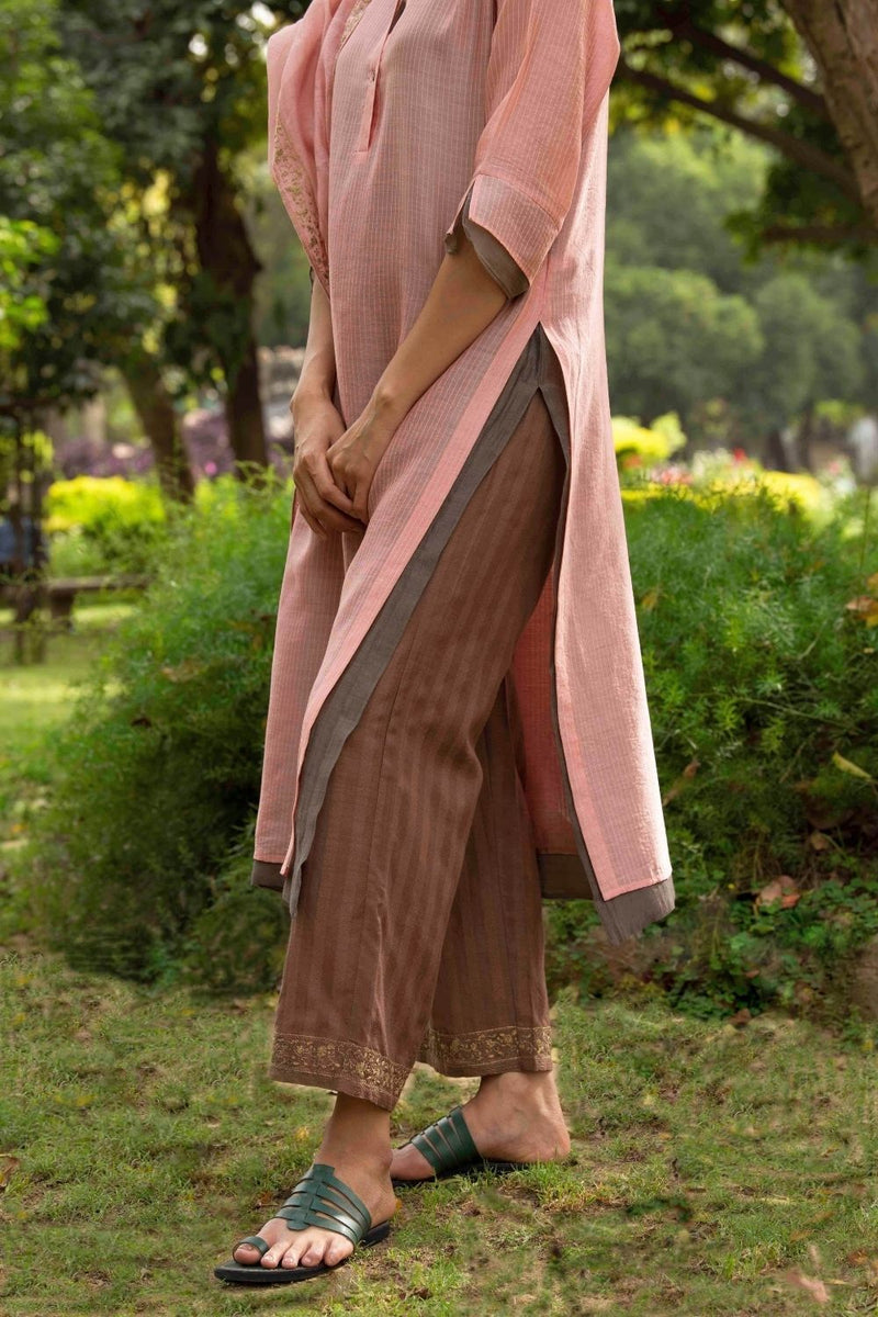 Madhvi Pink Kurta Set by Priti Prashant for women Worldwide