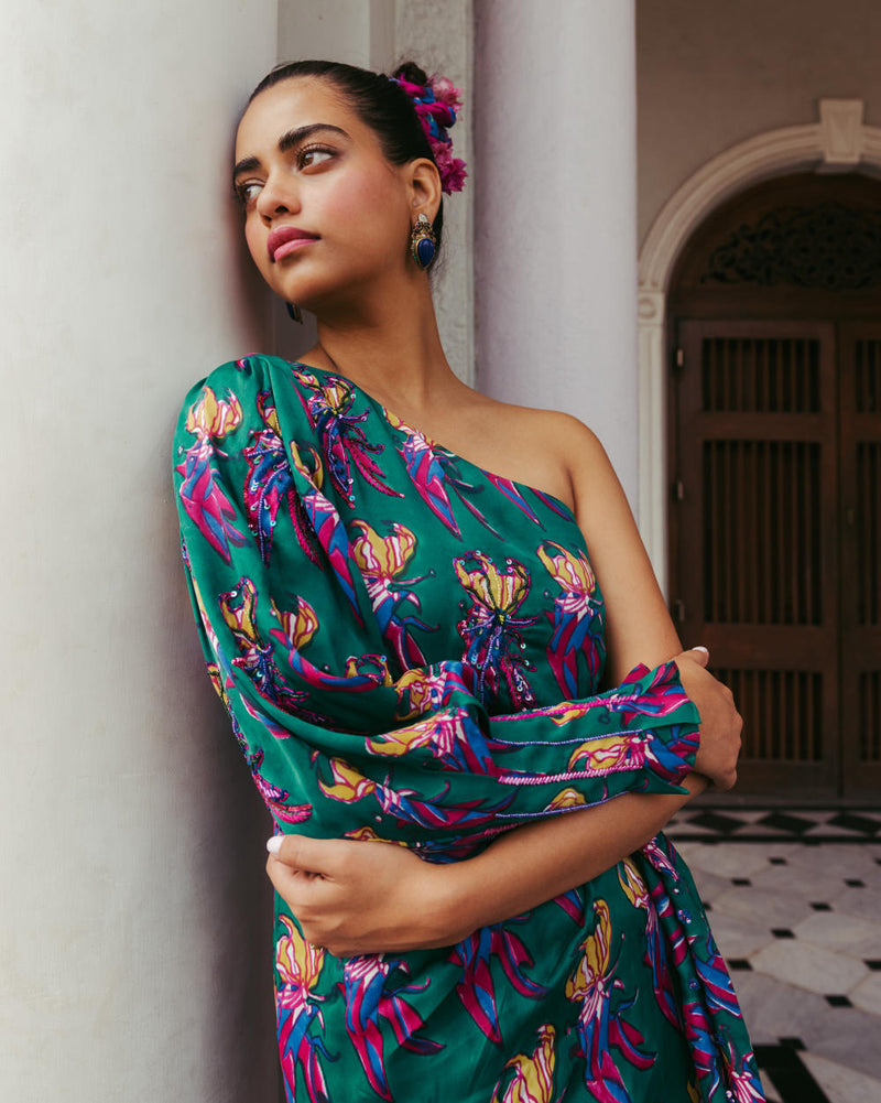 Mahbub Silk Dress silk Dress by JodiLife for women Worldwide