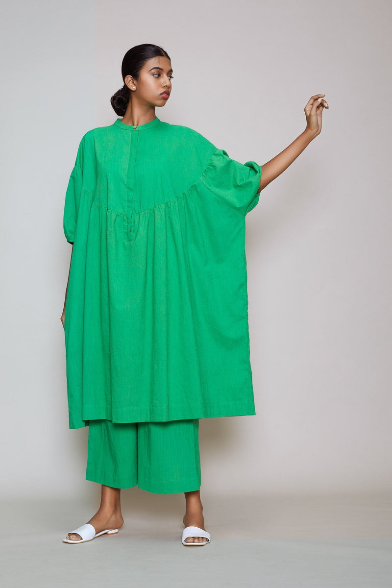 MATI ACRA TUNIC DRESS - GREEN by Mati in green color for women Worldwide