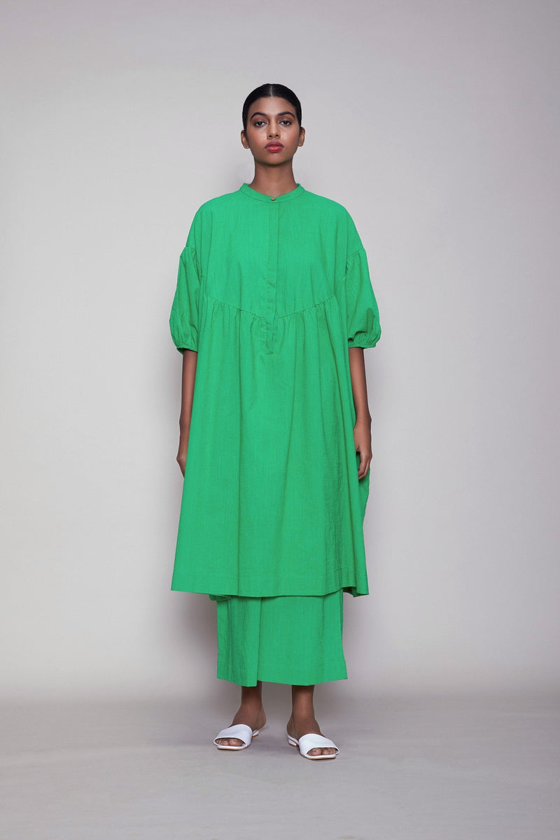 MATI ACRA TUNIC DRESS - GREEN by Mati in green color for women Worldwide