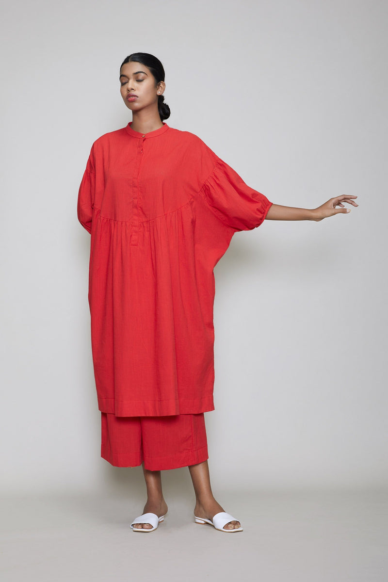 MATI ACRA TUNIC DRESS-RED by Mati for women Worldwide