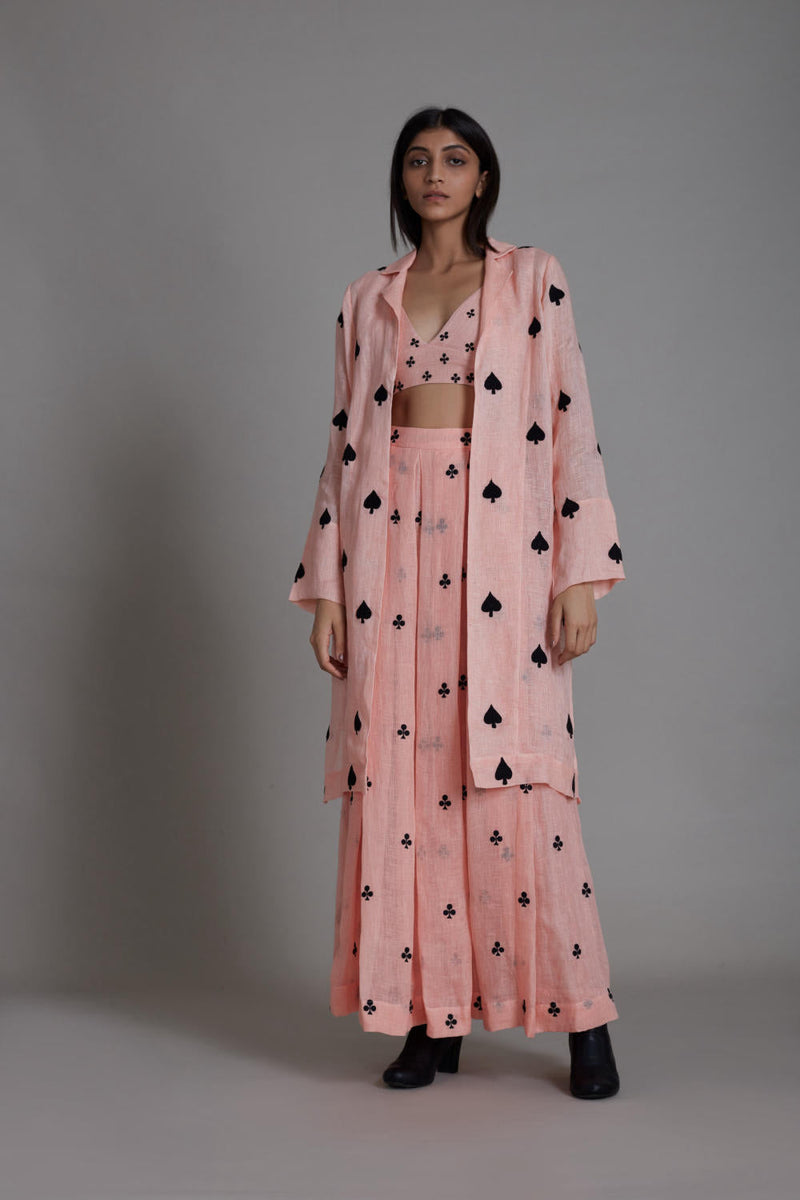 MATI CLUB COVER LEHENGA SET-PINK by Mati for women Worldwide