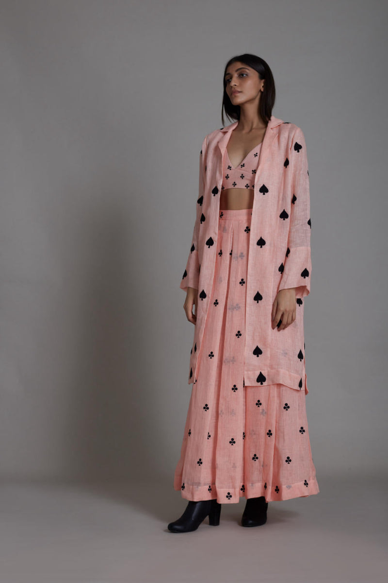 MATI CLUB COVER LEHENGA SET-PINK by Mati for women Worldwide