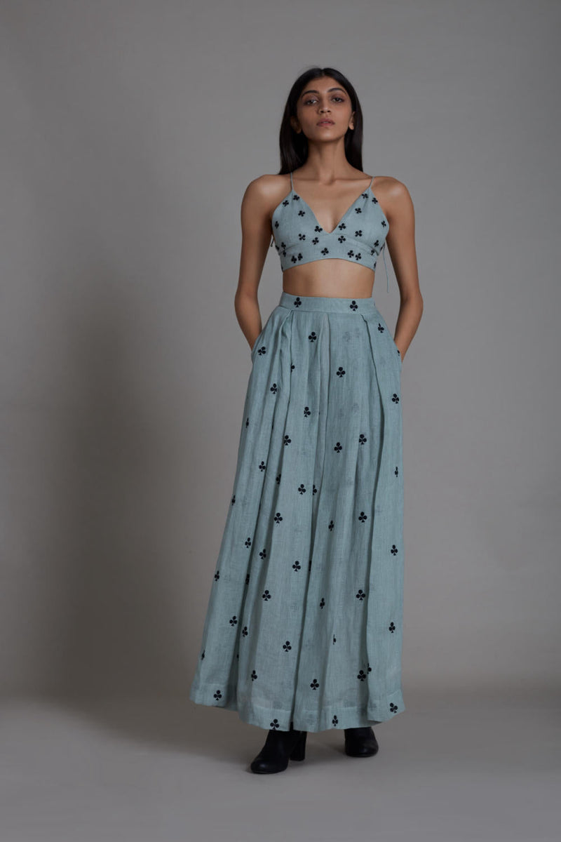 MATI CLUB LEHENGA-BLUE Skirts by Mati for women Worldwide