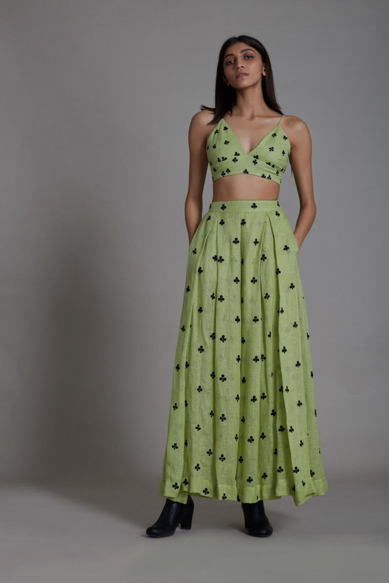 MATI CLUB LEHENGA-GREEN Skirts by Mati for women Worldwide