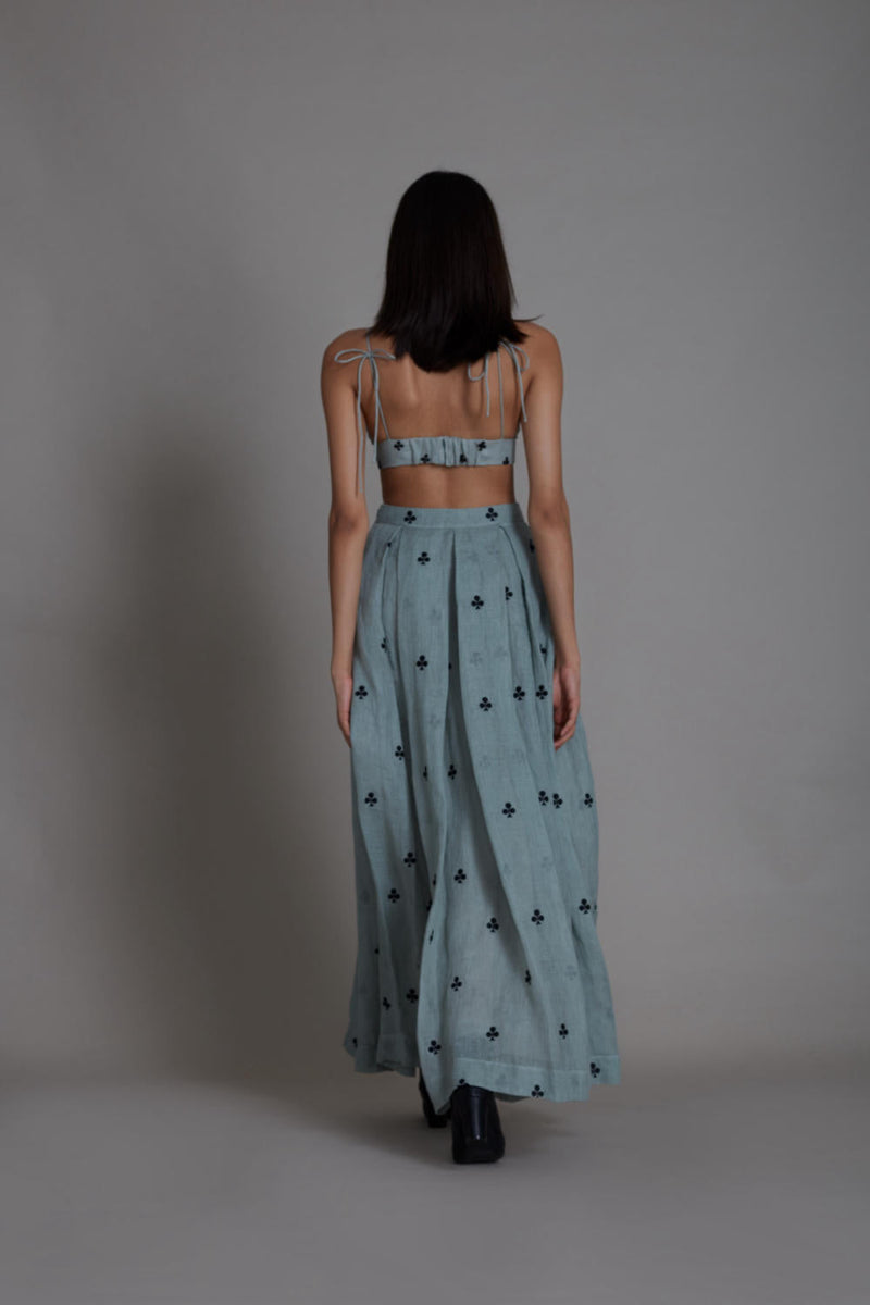 MATI CLUB LEHENGA SET-BLUE by Mati for women Worldwide