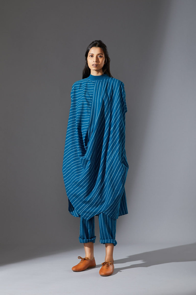 MATI COWL DRESS-AWBLUE by Mati for women Worldwide