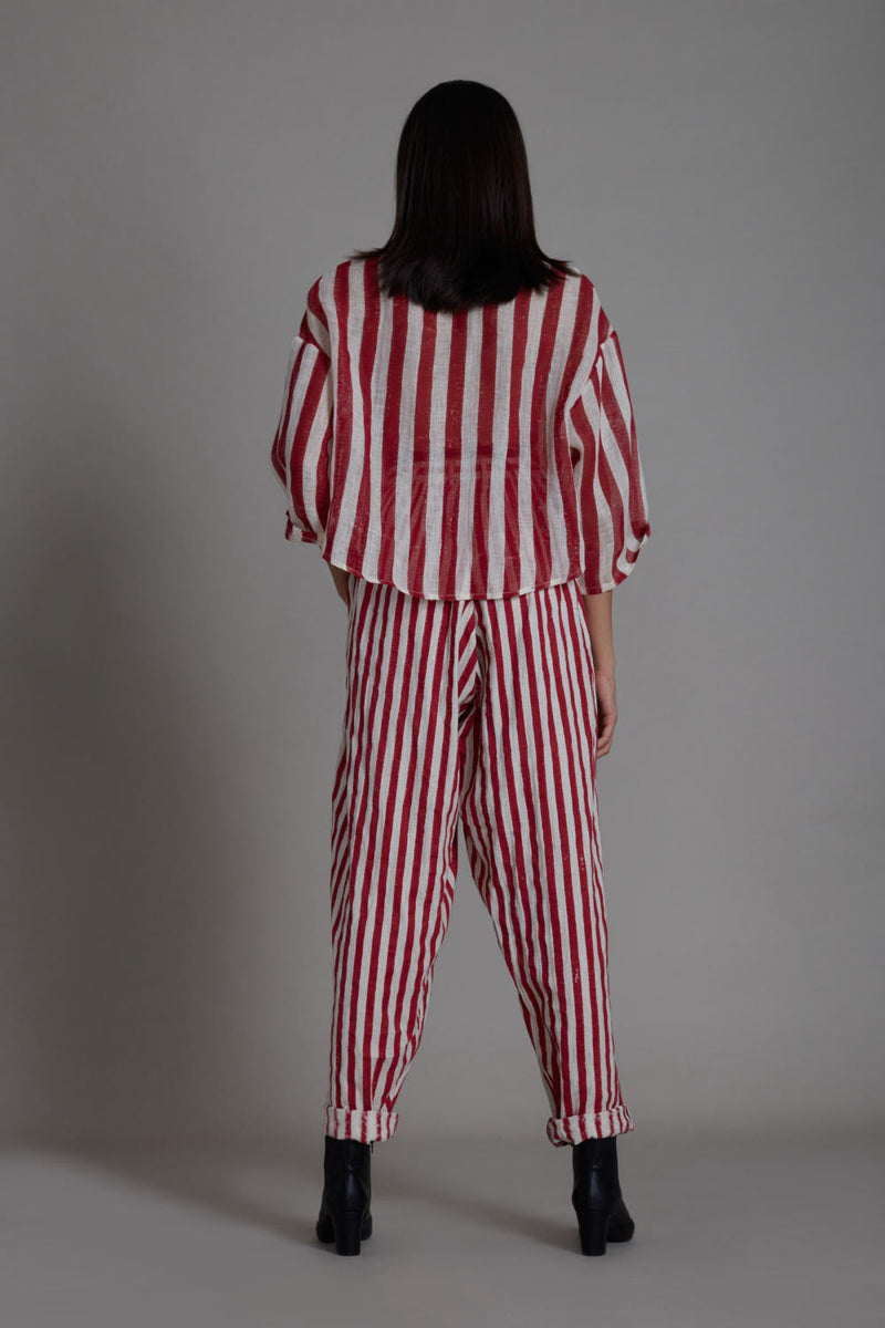 MATI IKKA COORD SET-RED STRIPE (set of 2) Co-ord Set by Mati for women Worldwide