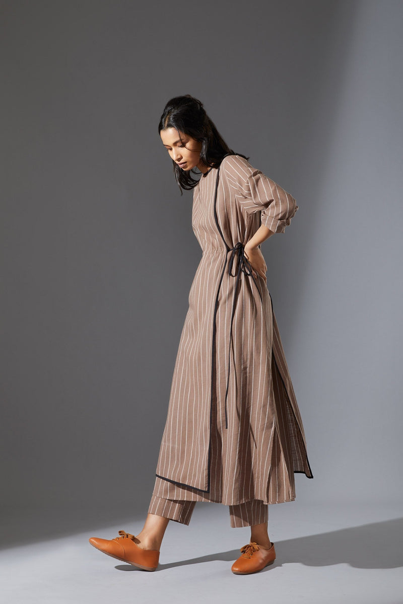 MATI OVERLAP TUNIC- AW BEIGE by Mati for women Worldwide