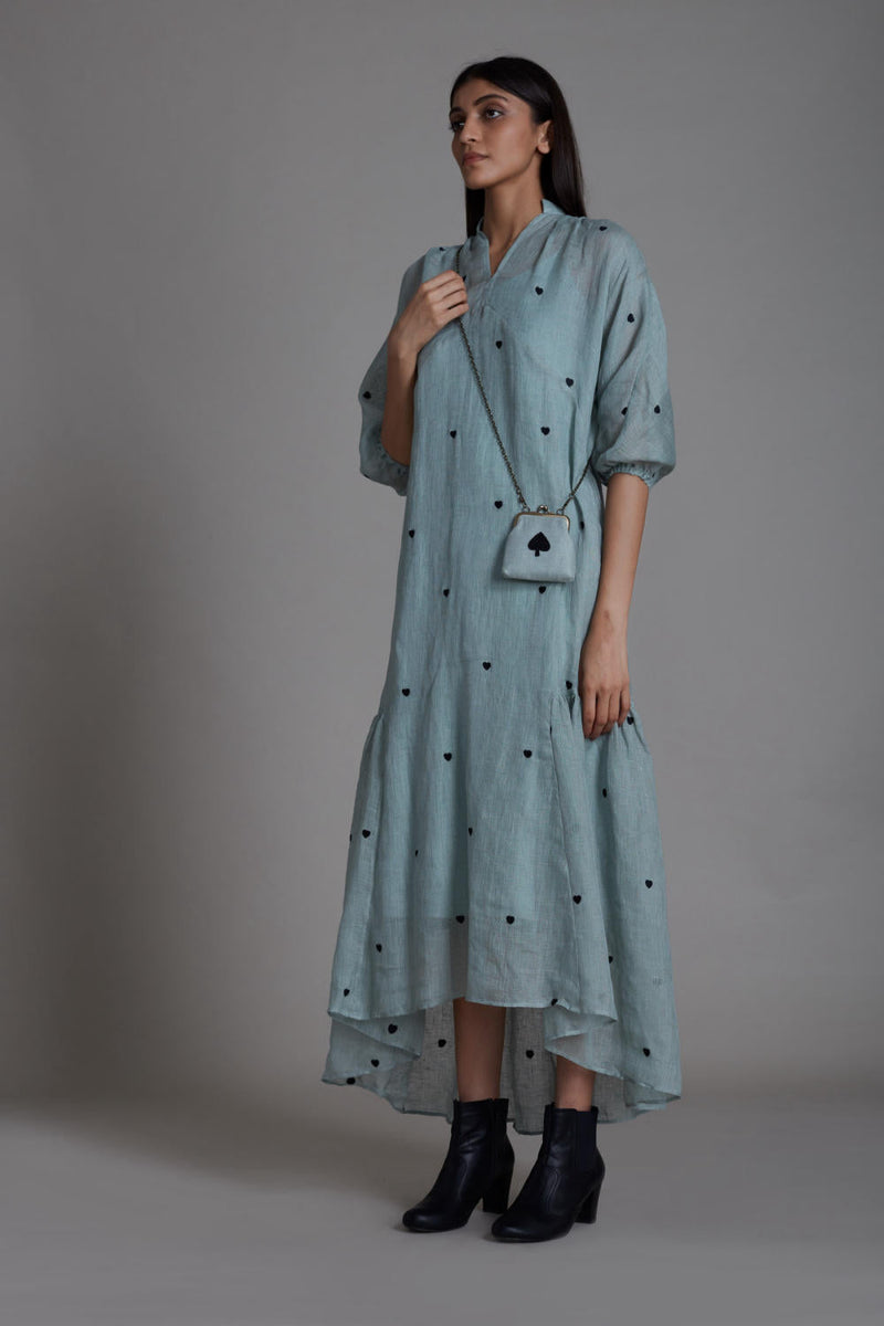MATI QUEEN OF HEART DRESS-BLUE by Mati for women Worldwide