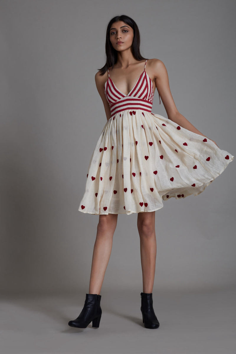 MATI RUMMY DRESS-OATMEAL HEARTS by Mati for women Worldwide