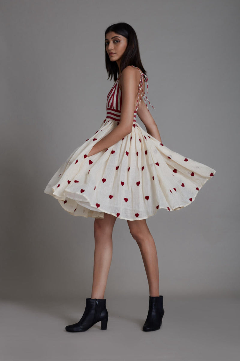 MATI RUMMY DRESS-OATMEAL HEARTS by Mati for women Worldwide