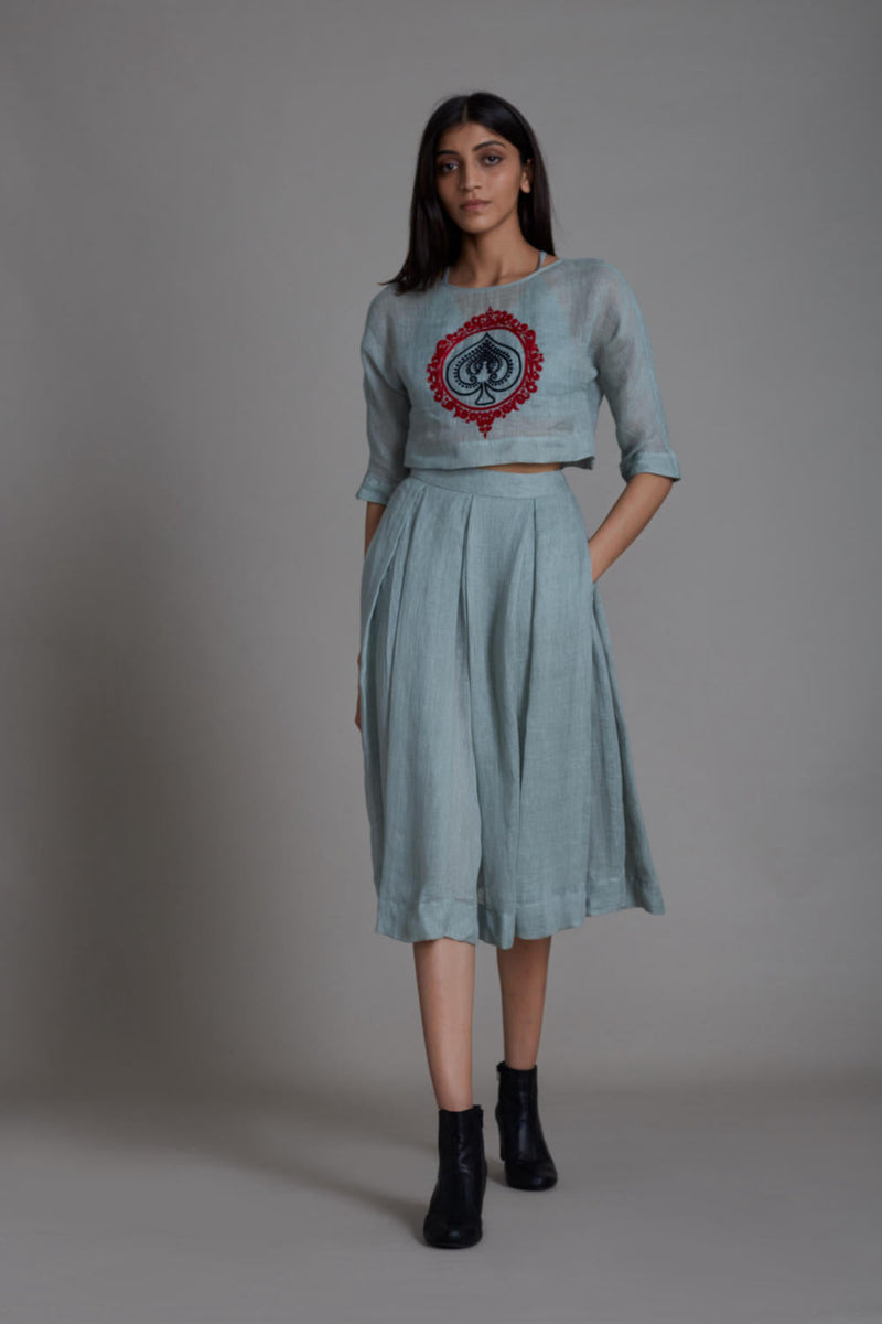 MATI SOLO SPADE TOP-BLUE Top & Tunics by Mati for women Worldwide