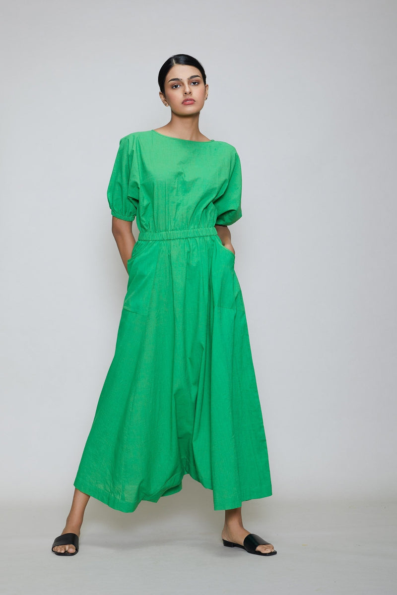 MATI SPHARA JUMPSUIT- GREEN by Mati in green color for women Worldwide