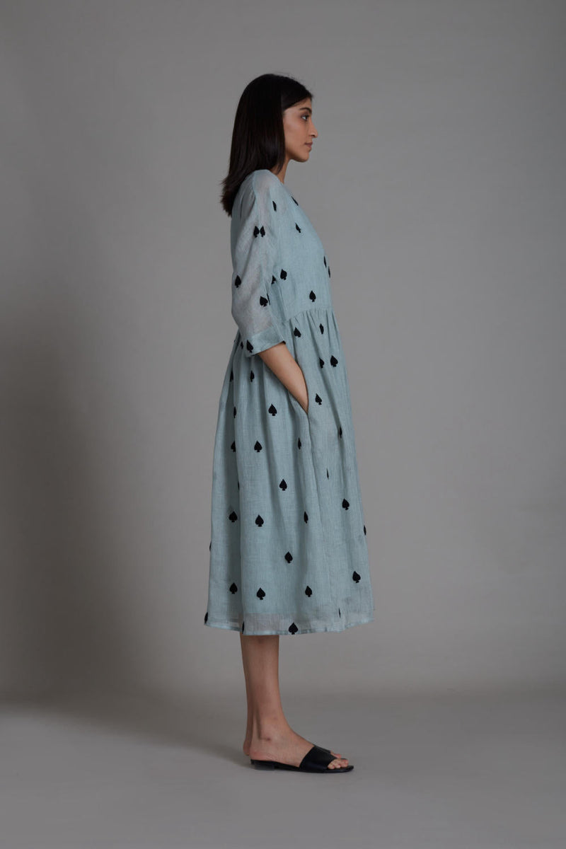 MATI TEEN PATTI DRESS-BLUE by Mati for women Worldwide